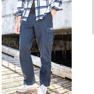 Unionbay Men's Cargo Survivor Pants, True Navy, NWT Size 48/30
